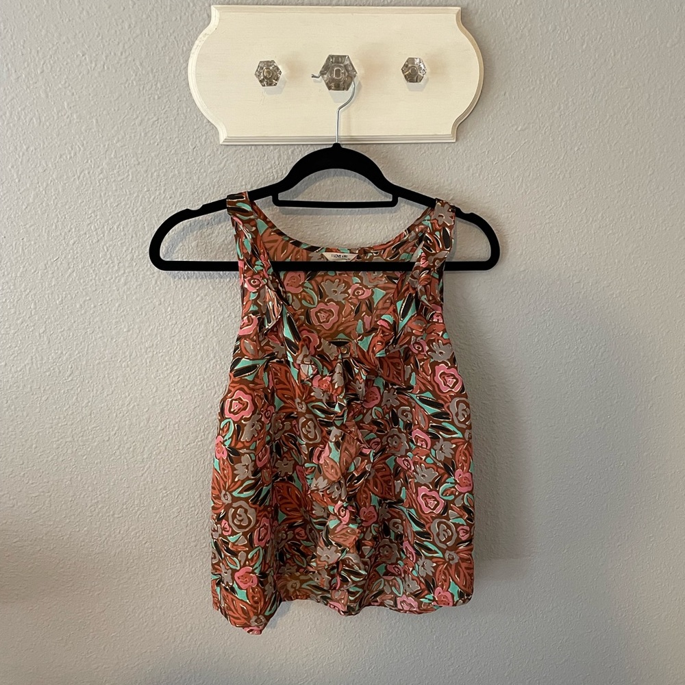 Floral flowy tank top